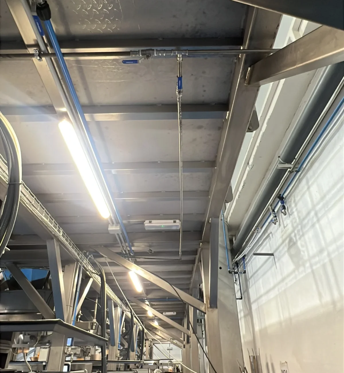 Canalización de gases y aire comprimido para instalaciones alimentarias
